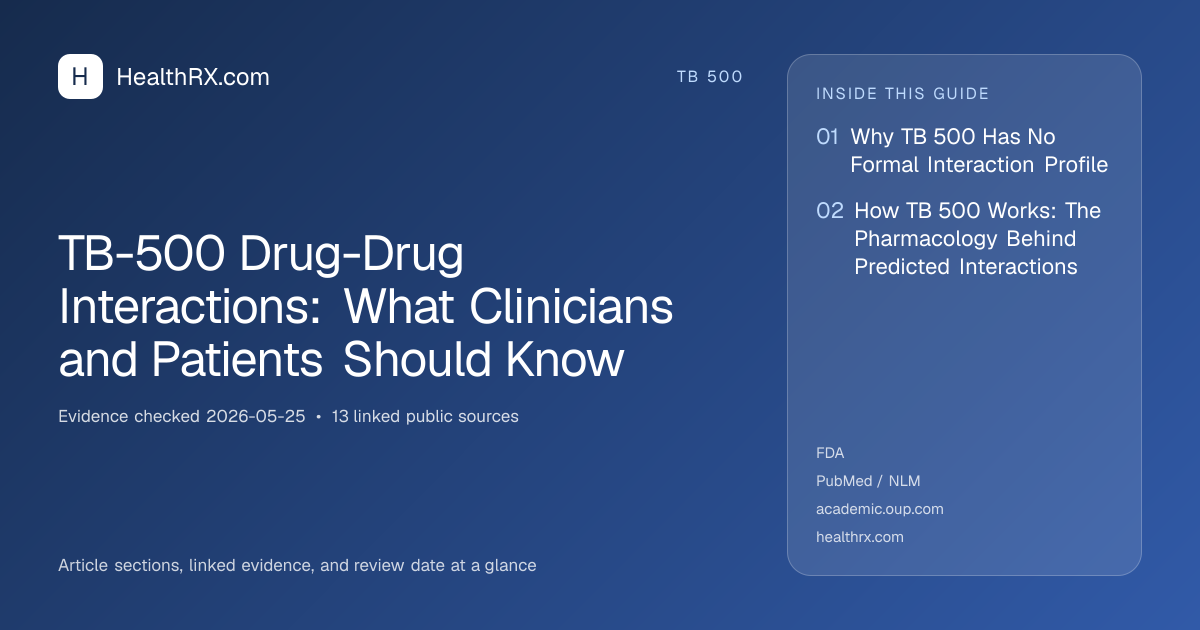 Evidence overview for TB-500 Drug-Drug Interactions: What Clinicians and Patients Should Know