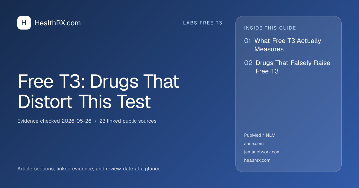 Evidence overview for Free T3: Drugs That Distort This Test