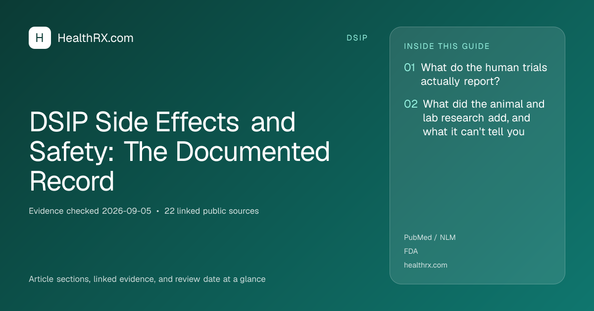 Evidence overview for DSIP Side Effects and Safety: The Documented Record