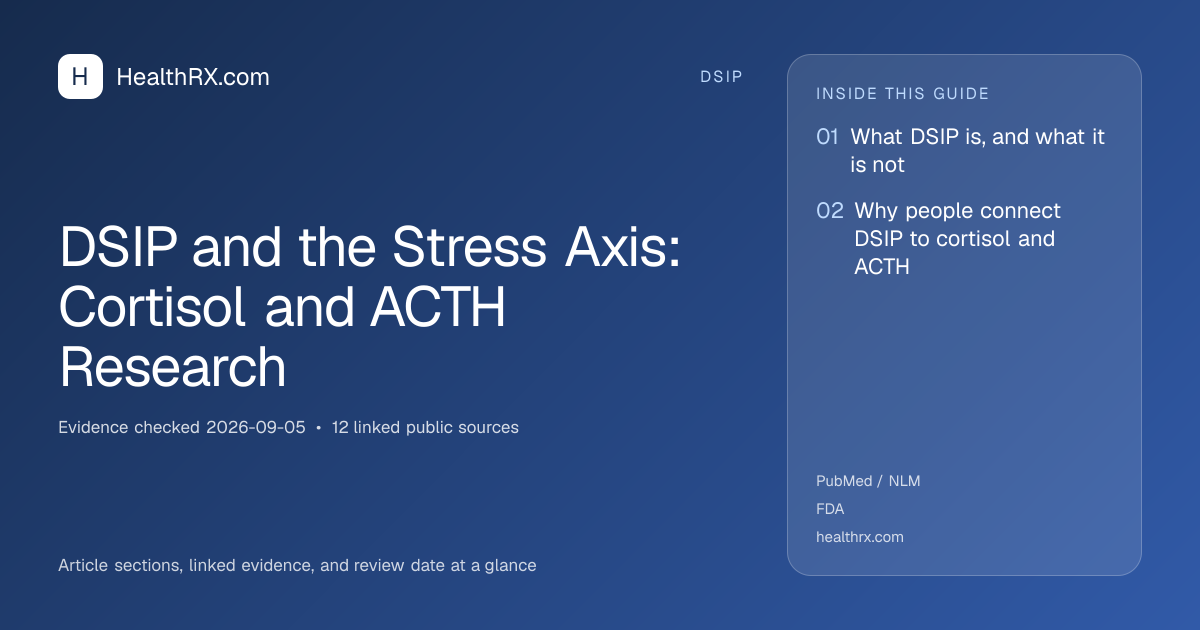 Evidence overview for DSIP and the Stress Axis: Cortisol and ACTH Research