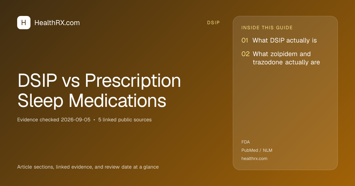 Evidence overview for DSIP vs Prescription Sleep Medications