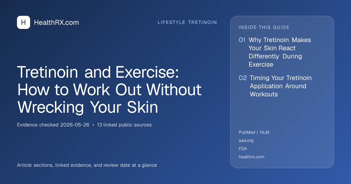 Evidence overview for lifestyle tretinoin: Tretinoin and Exercise: How to Work Out Without Wrecking Your Skin