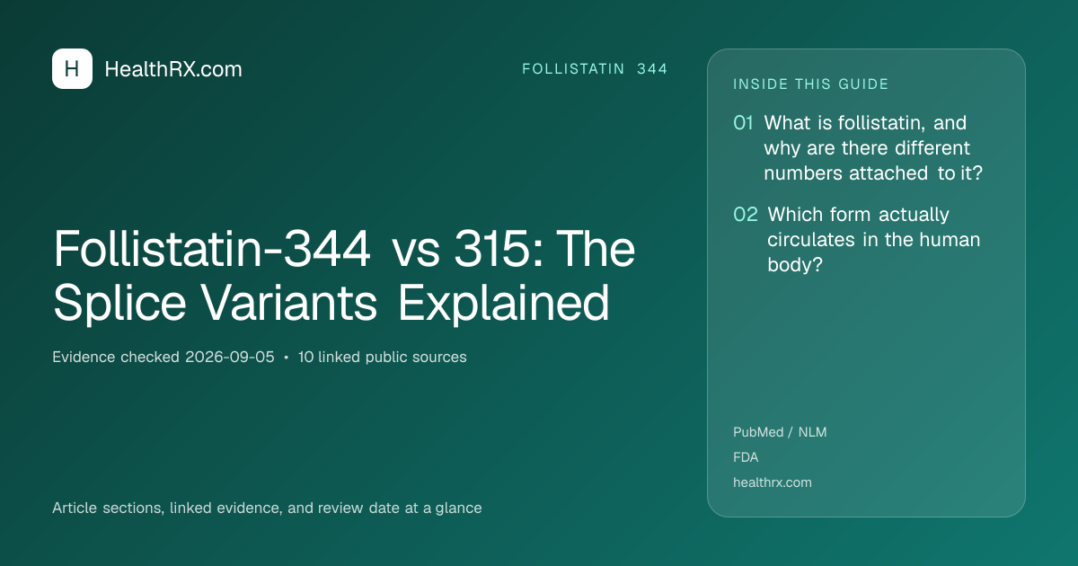 Evidence overview for follistatin 344: Follistatin-344 vs 315: The Splice Variants Explained