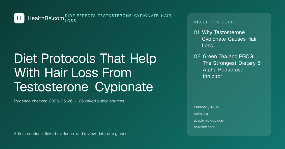 Evidence overview for Diet Protocols That Help With Hair Loss From Testosterone Cypionate