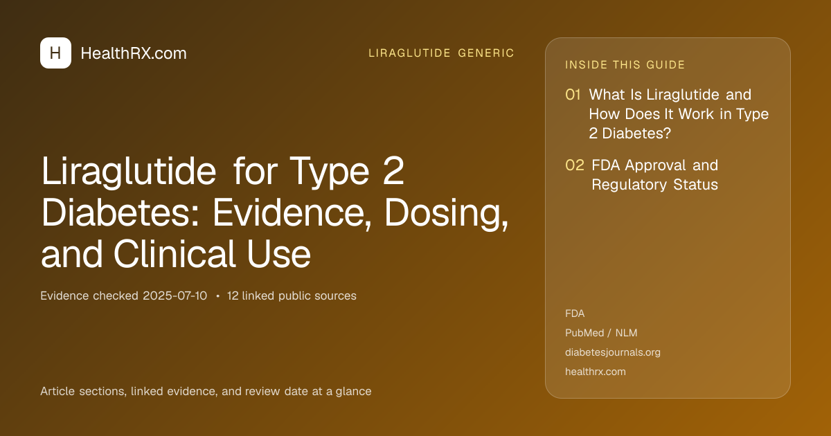 Evidence overview for Liraglutide for Type 2 Diabetes: Evidence, Dosing, and Clinical Use