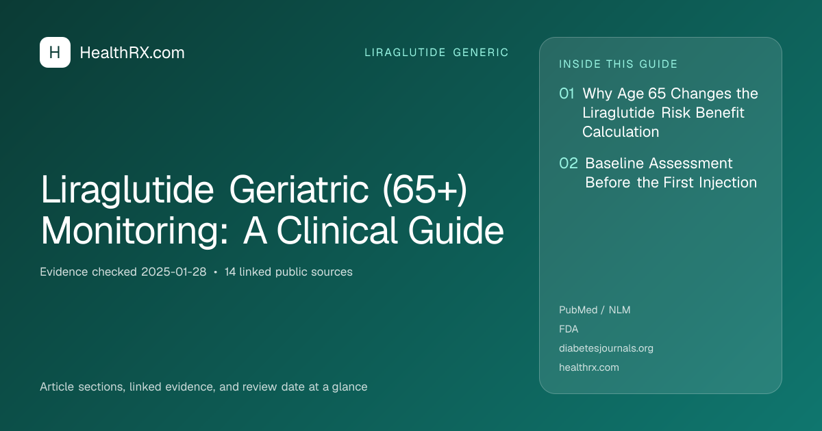 Evidence overview for Liraglutide Geriatric (65+) Monitoring: A Clinical Guide