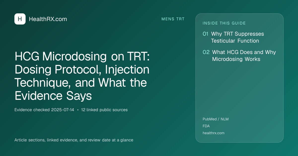 Evidence overview for HCG Microdosing on TRT: Dosing Protocol, Injection Technique, and What the Evidence Says