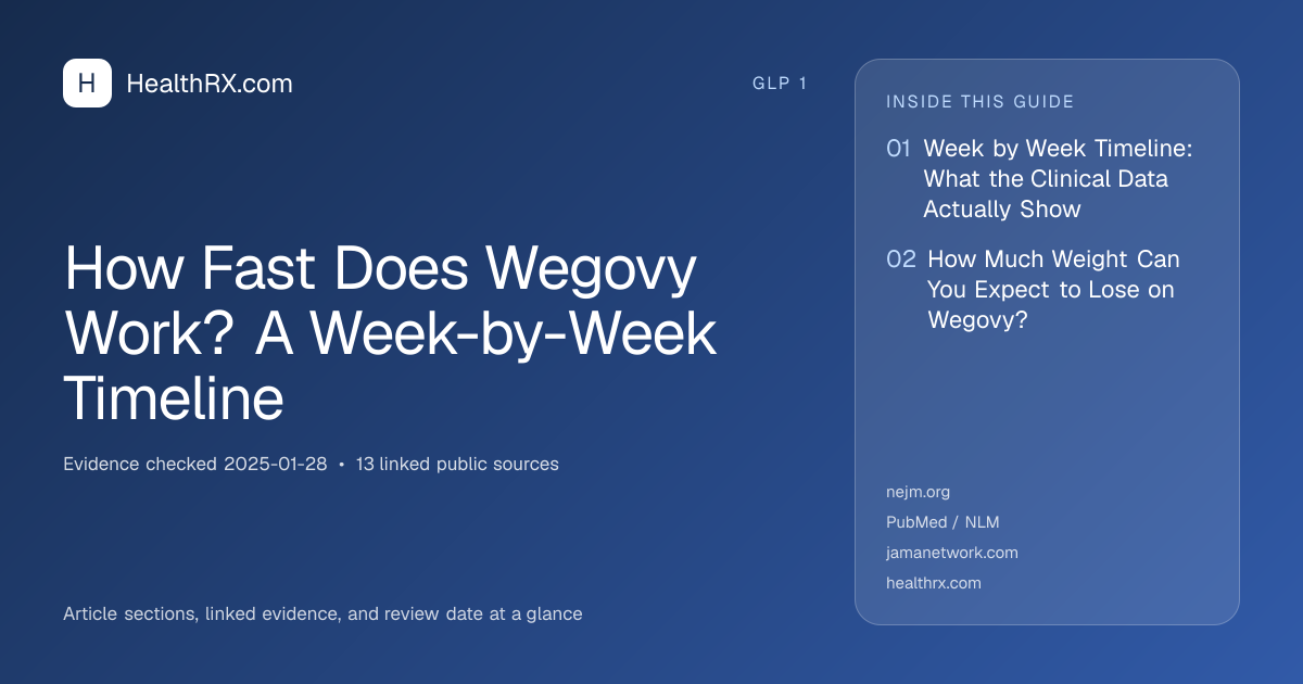Evidence overview for How Fast Does Wegovy Work? A Week-by-Week Timeline
