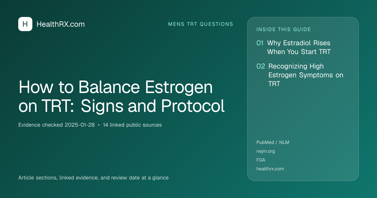 Evidence overview for How to Balance Estrogen on TRT: Signs and Protocol