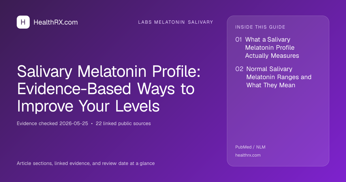Evidence overview for Salivary Melatonin Profile: Evidence-Based Ways to Improve Your Levels