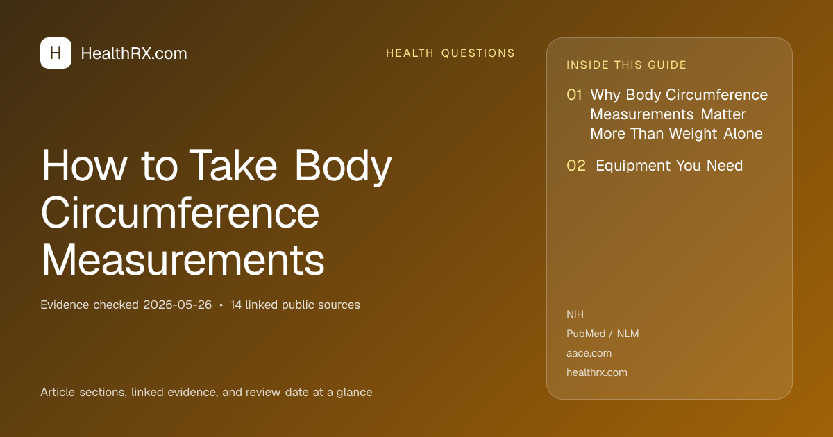Evidence overview for health questions: How to Take Body Circumference Measurements