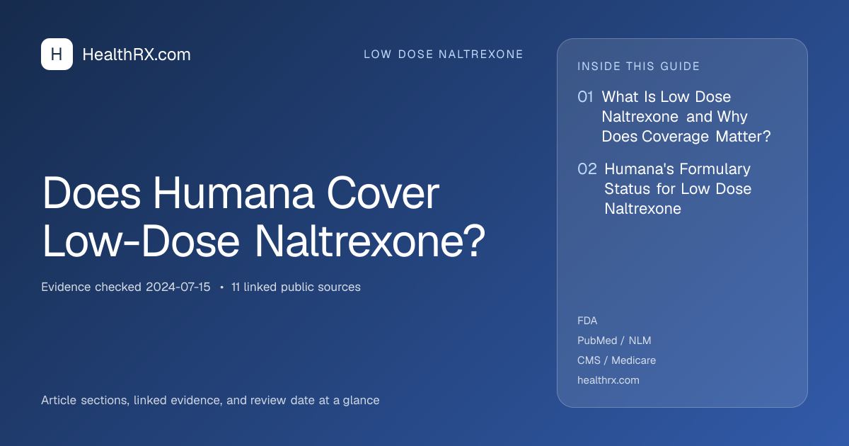 Evidence overview for Does Humana Cover Low-Dose Naltrexone?