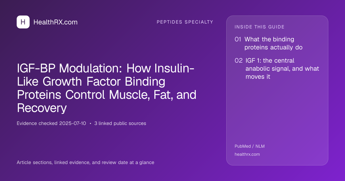 Evidence overview for IGF-BP Modulation: How Insulin-Like Growth Factor Binding Proteins Control Muscle, Fat, and Recovery