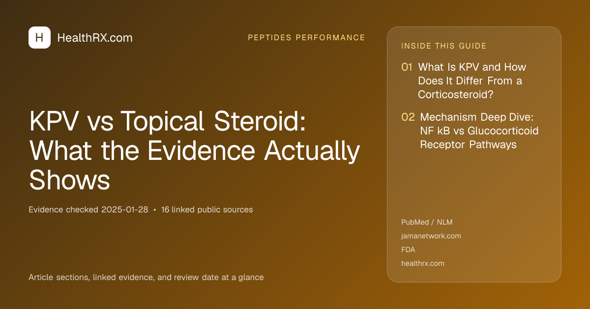 Evidence overview for KPV vs Topical Steroid: What the Evidence Actually Shows