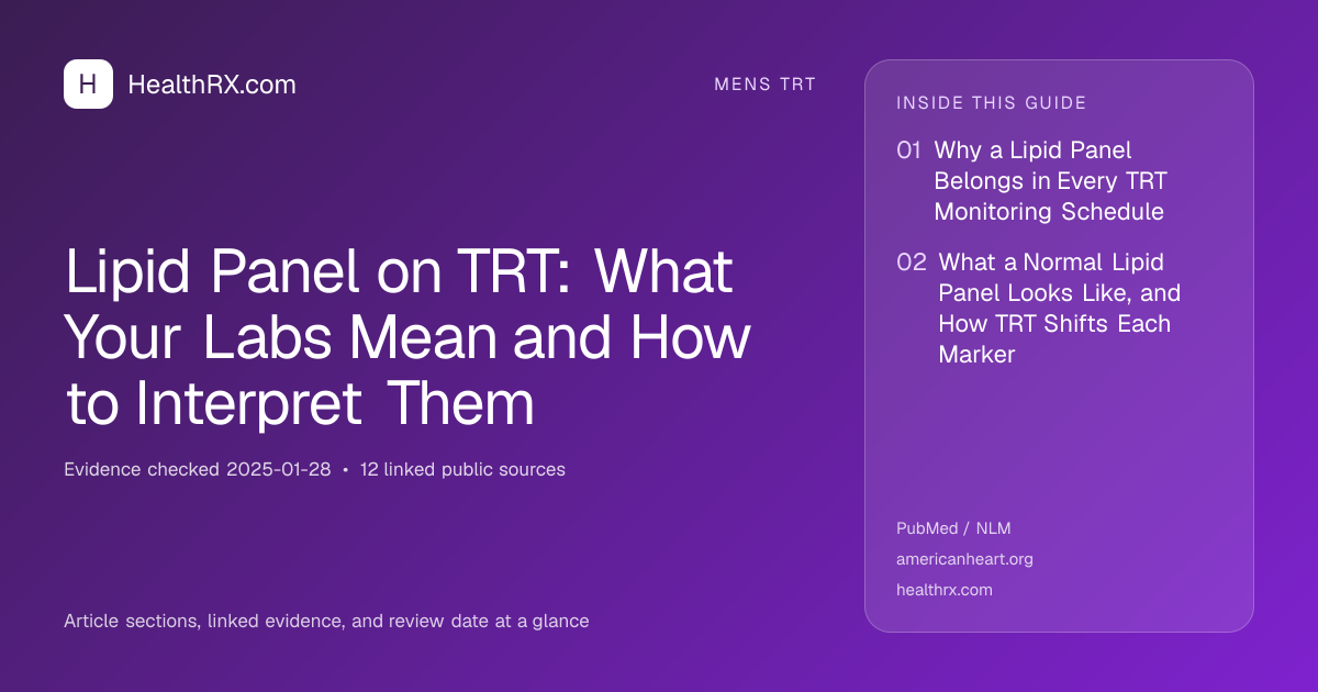 Evidence overview for Lipid Panel on TRT: What Your Labs Mean and How to Interpret Them