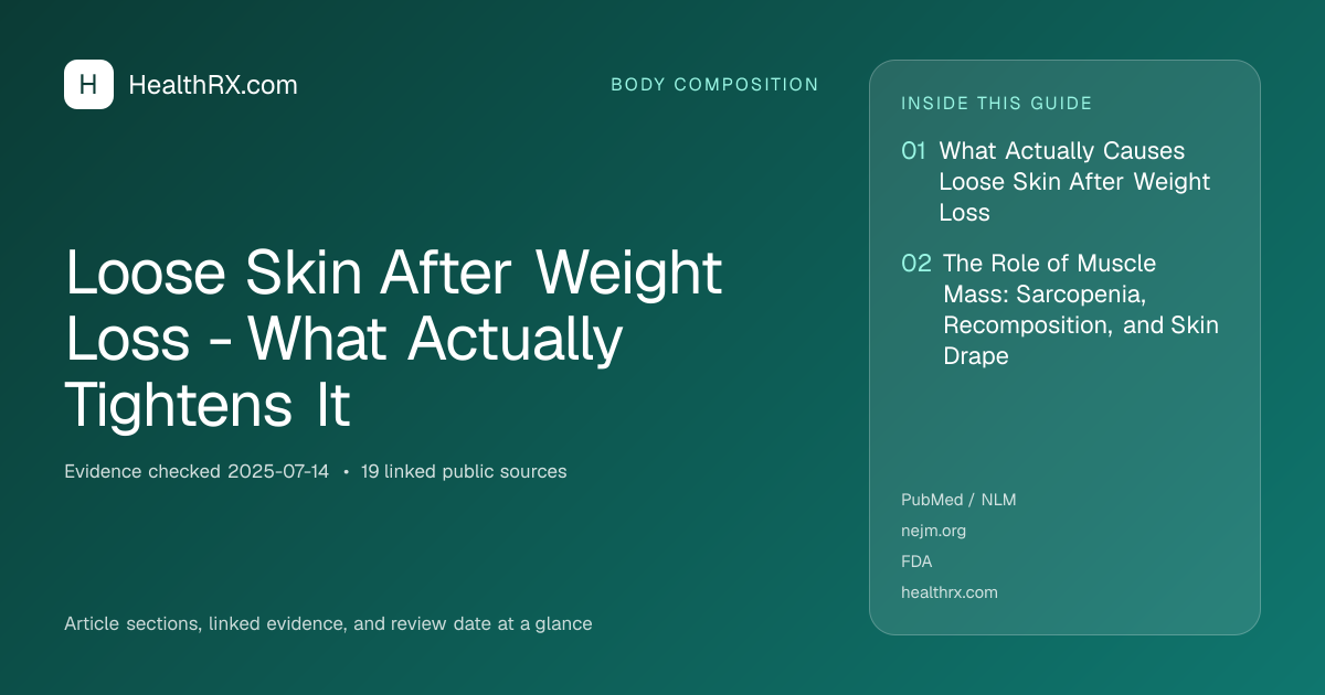 Evidence overview for body composition: Loose Skin After Weight Loss - What Actually Tightens It