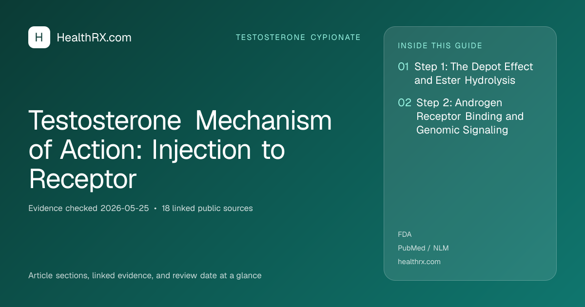 Evidence overview for Testosterone Mechanism of Action: Injection to Receptor