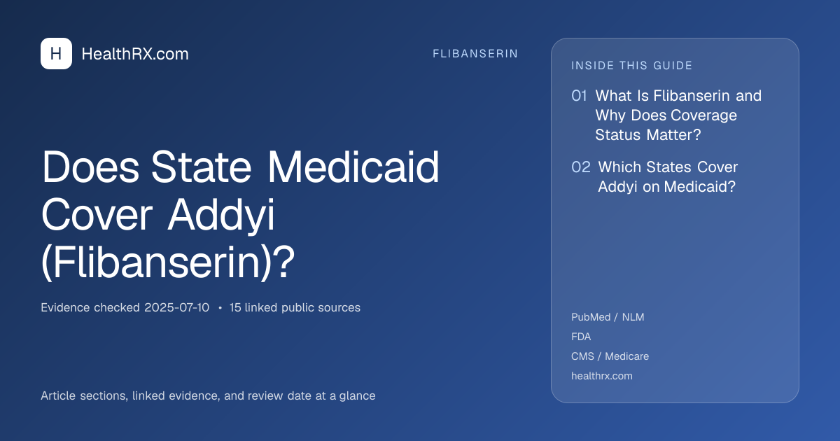 Evidence overview for Does State Medicaid Cover Addyi (Flibanserin)?