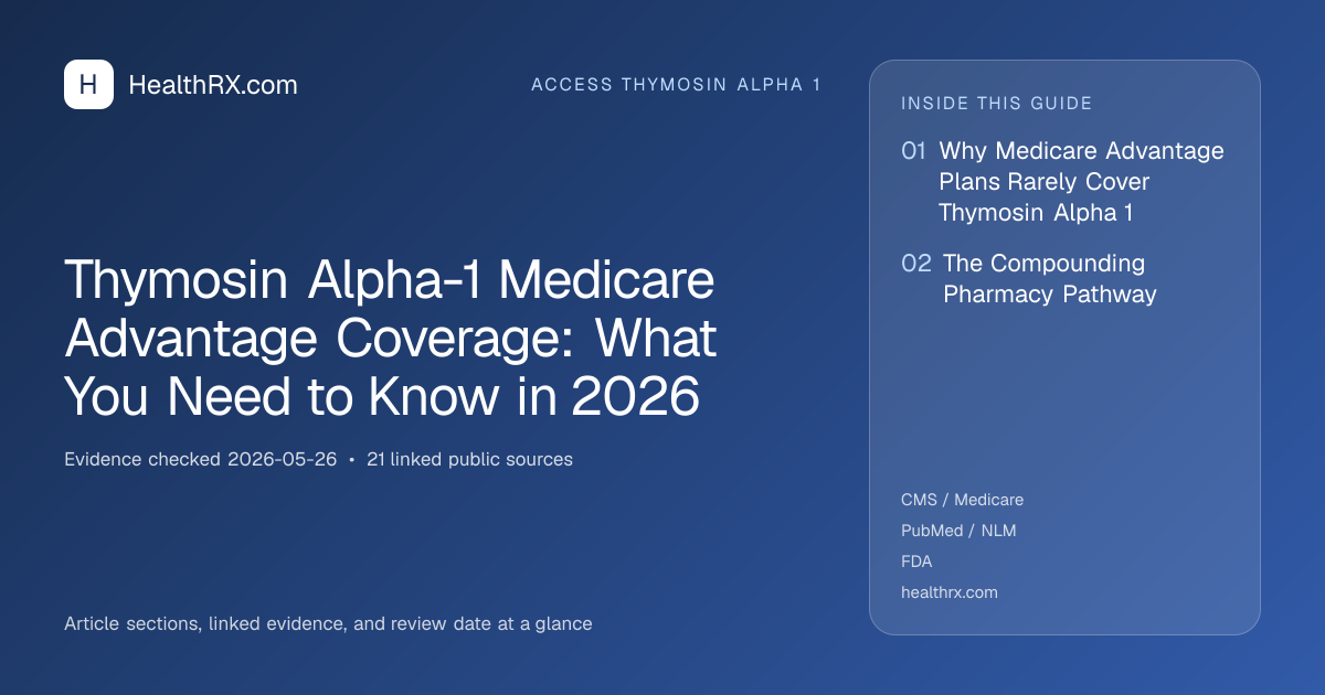 Evidence overview for Thymosin Alpha-1 Medicare Advantage Coverage: What You Need to Know in 2026