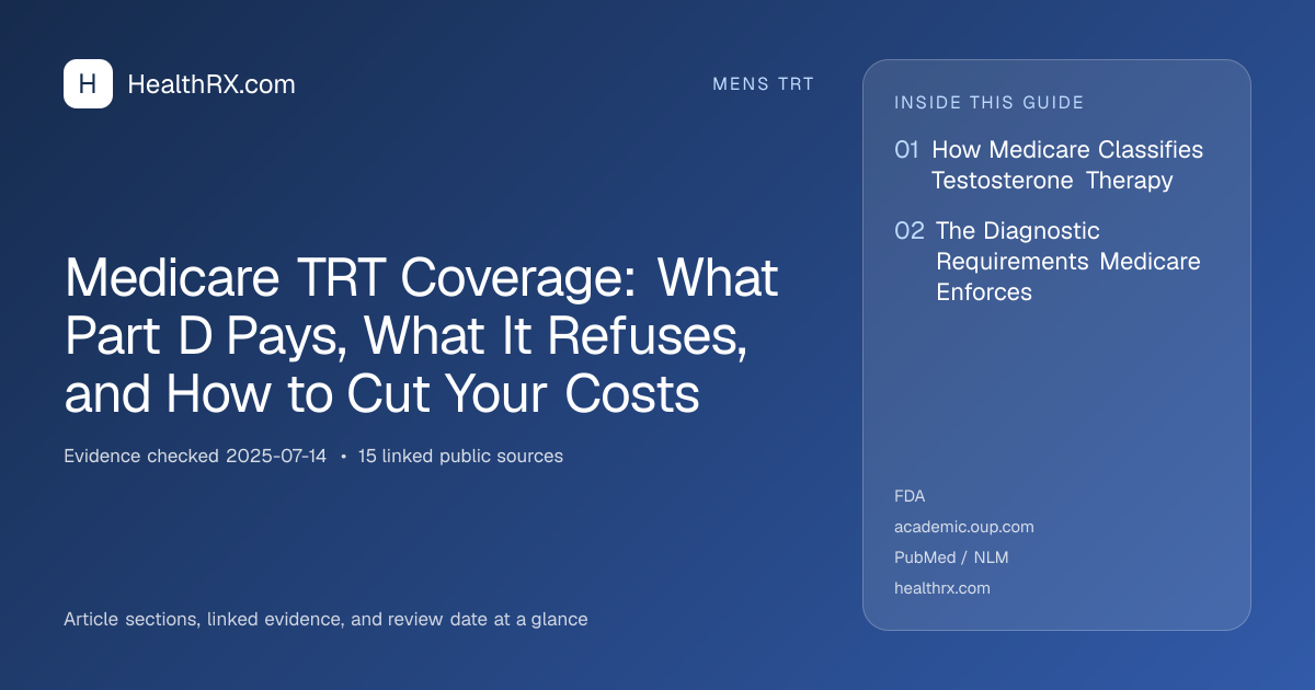 Evidence overview for Medicare TRT Coverage: What Part D Pays, What It Refuses, and How to Cut Your Costs