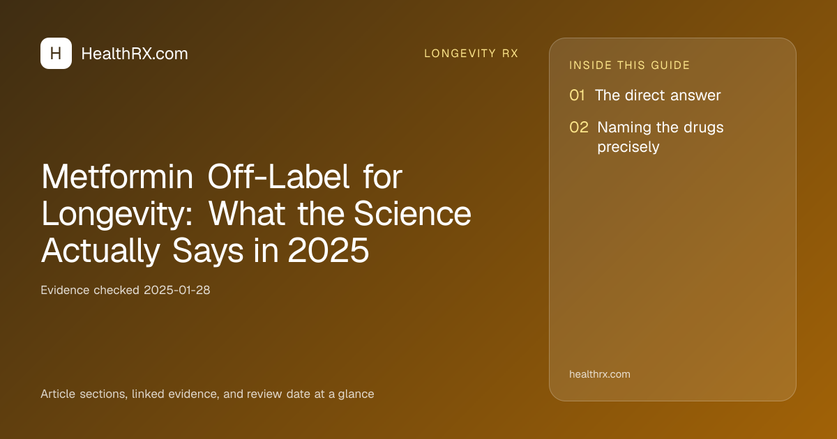 Evidence overview for Metformin Off-Label for Longevity: What the Science Actually Says in 2025