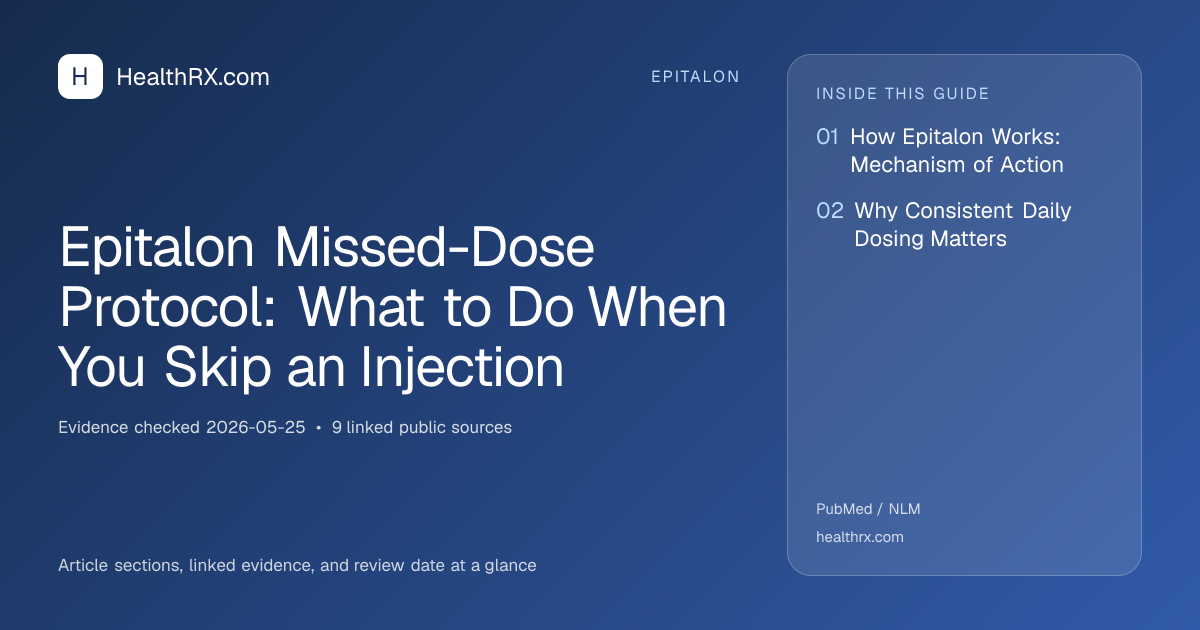 Evidence overview for Epitalon Missed-Dose Protocol: What to Do When You Skip an Injection