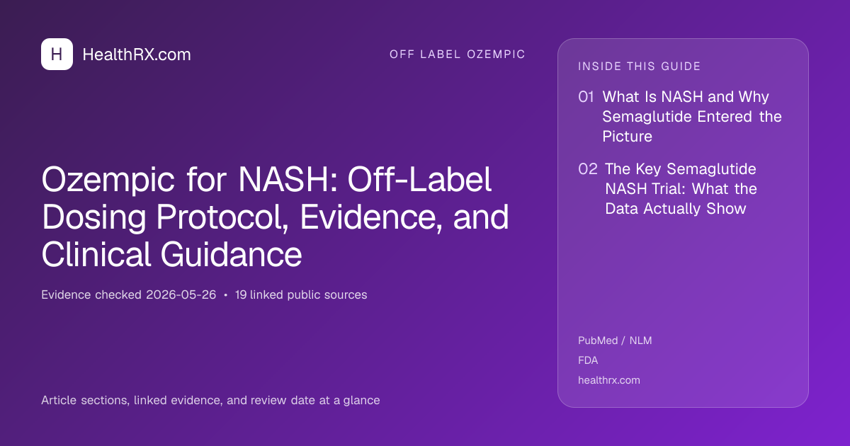 Evidence overview for Ozempic for NASH: Off-Label Dosing Protocol, Evidence, and Clinical Guidance