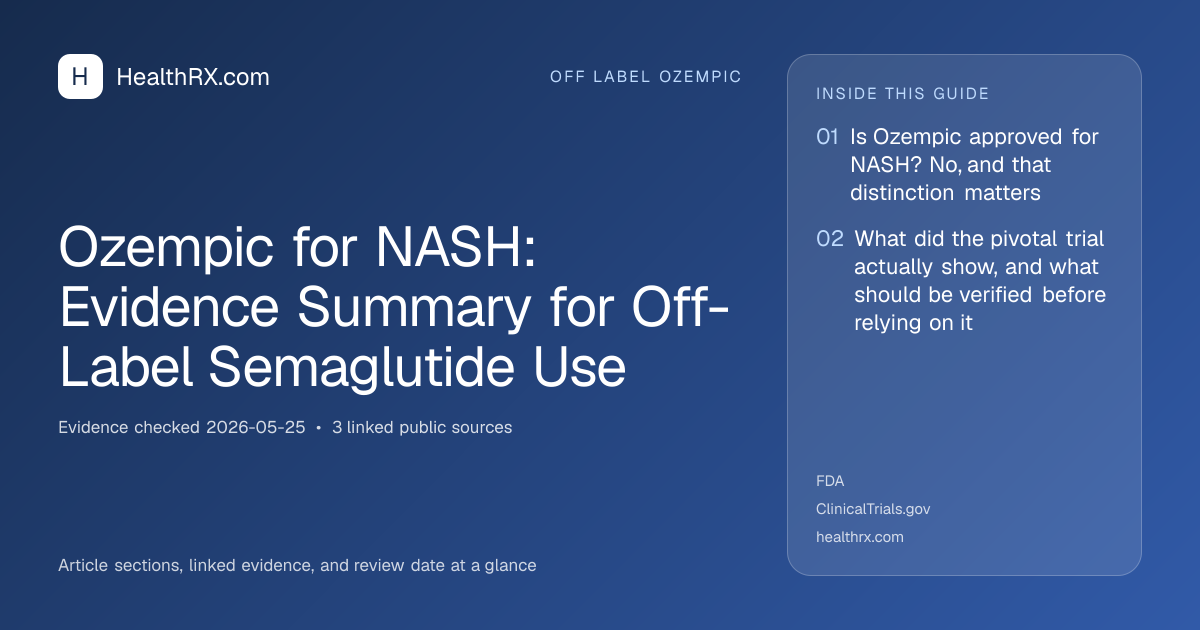 Evidence overview for Ozempic for NASH: Evidence Summary for Off-Label Semaglutide Use