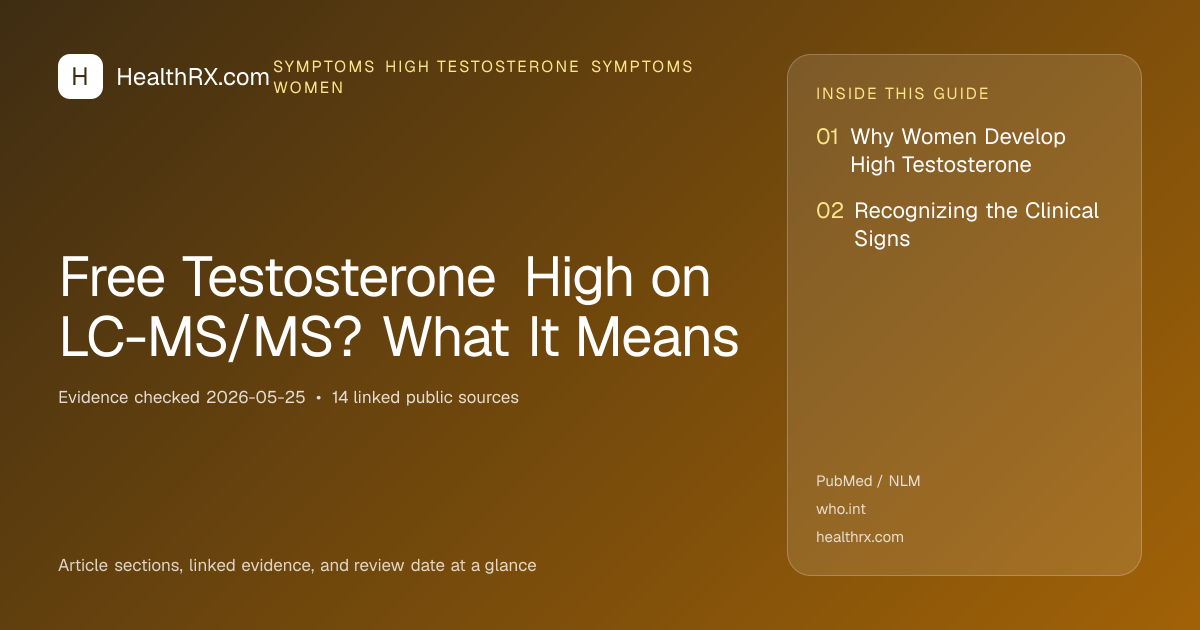 Evidence overview for Free Testosterone High on LC-MS/MS? What It Means