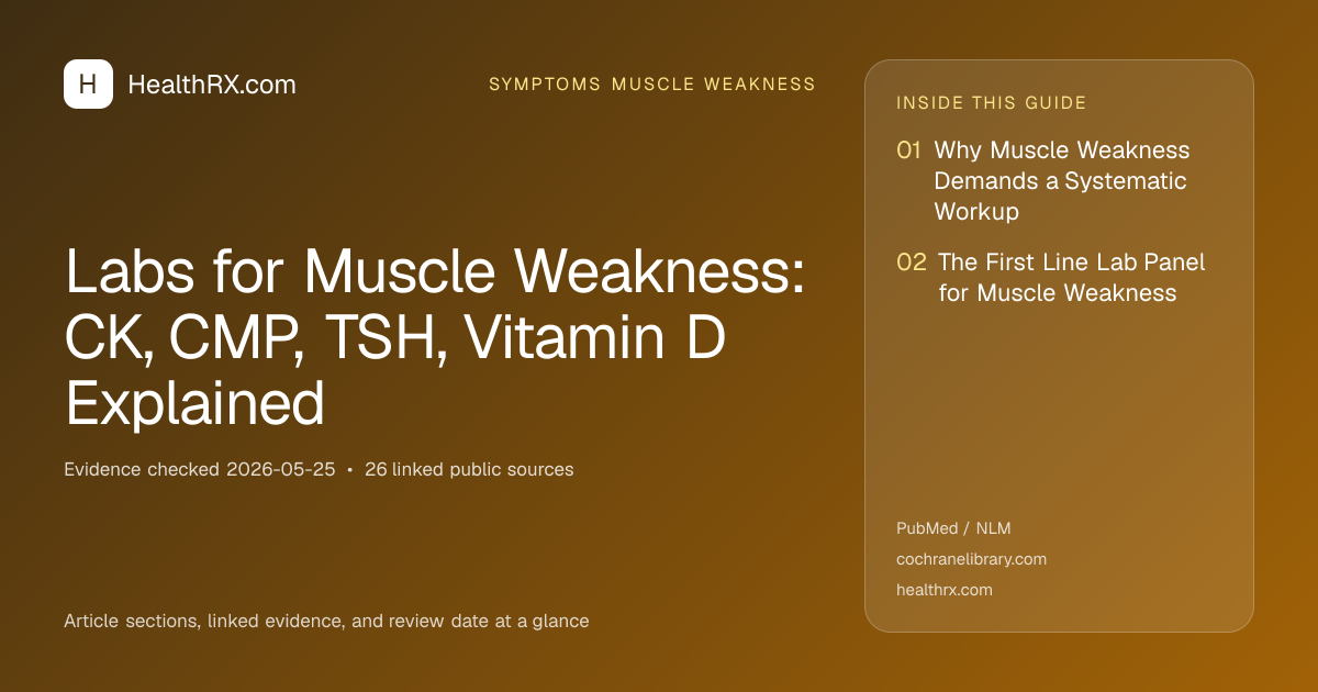 Evidence overview for Labs for Muscle Weakness: CK, CMP, TSH, Vitamin D Explained