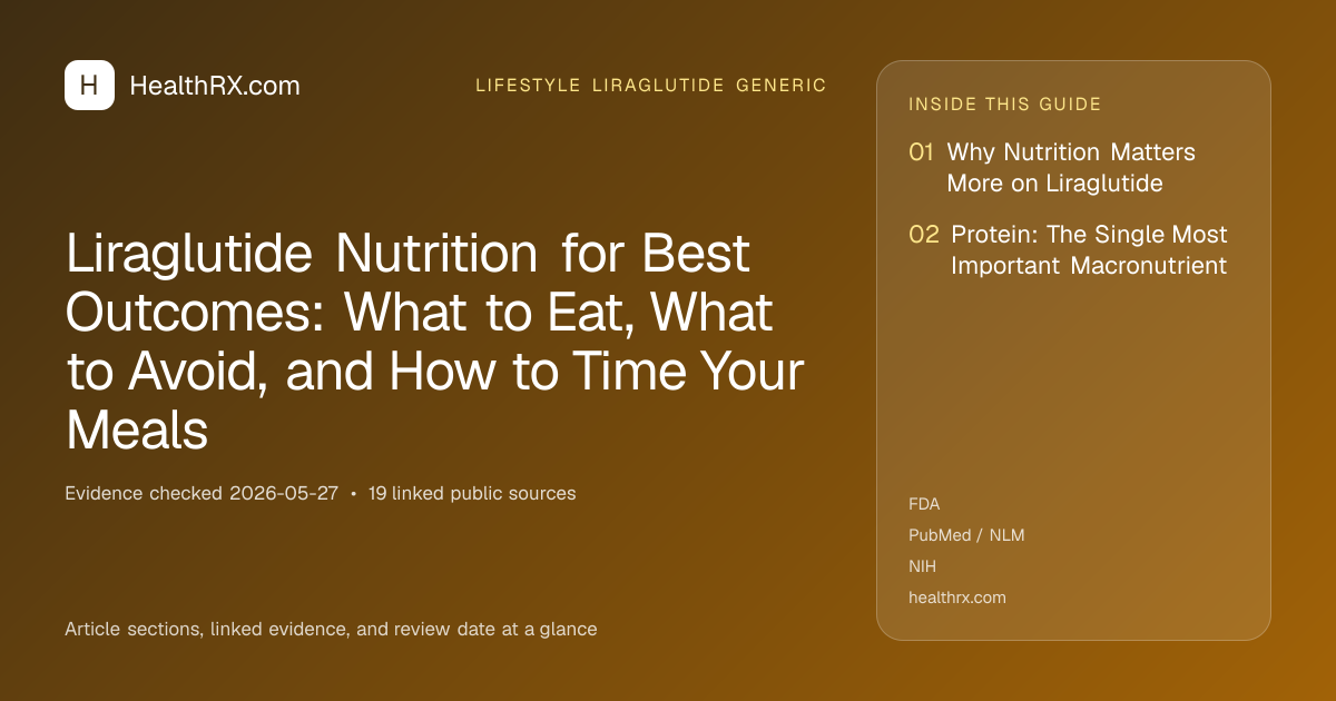 Evidence overview for lifestyle liraglutide generic: Liraglutide Nutrition for Best Outcomes: What to Eat, What to Avoid, and How to Time Your Meals
