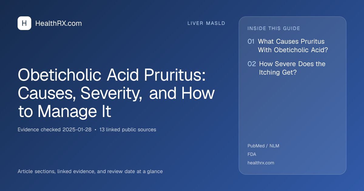 Evidence overview for liver masld: Obeticholic Acid Pruritus: Causes, Severity, and How to Manage It