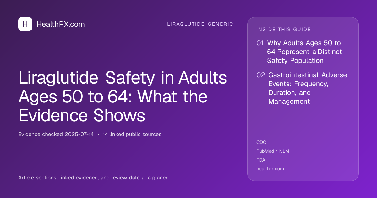 Evidence overview for Liraglutide Safety in Adults Ages 50 to 64: What the Evidence Shows