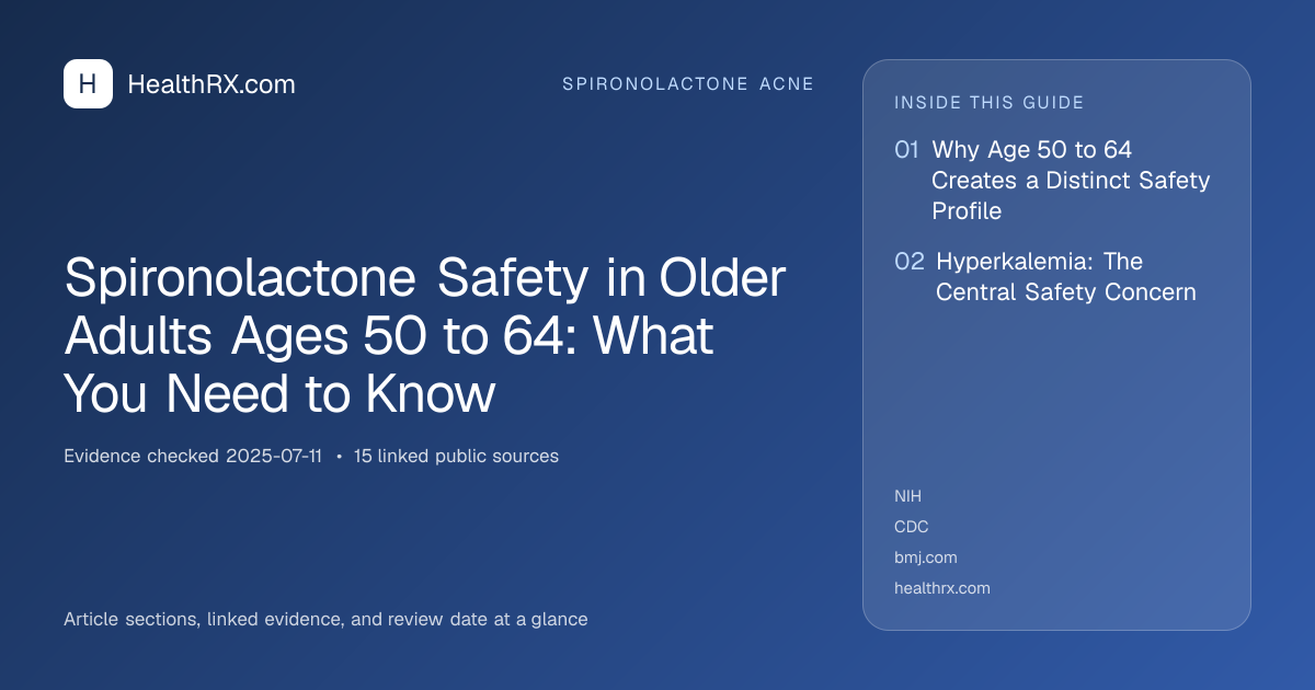 Evidence overview for Spironolactone Safety in Older Adults Ages 50 to 64: What You Need to Know