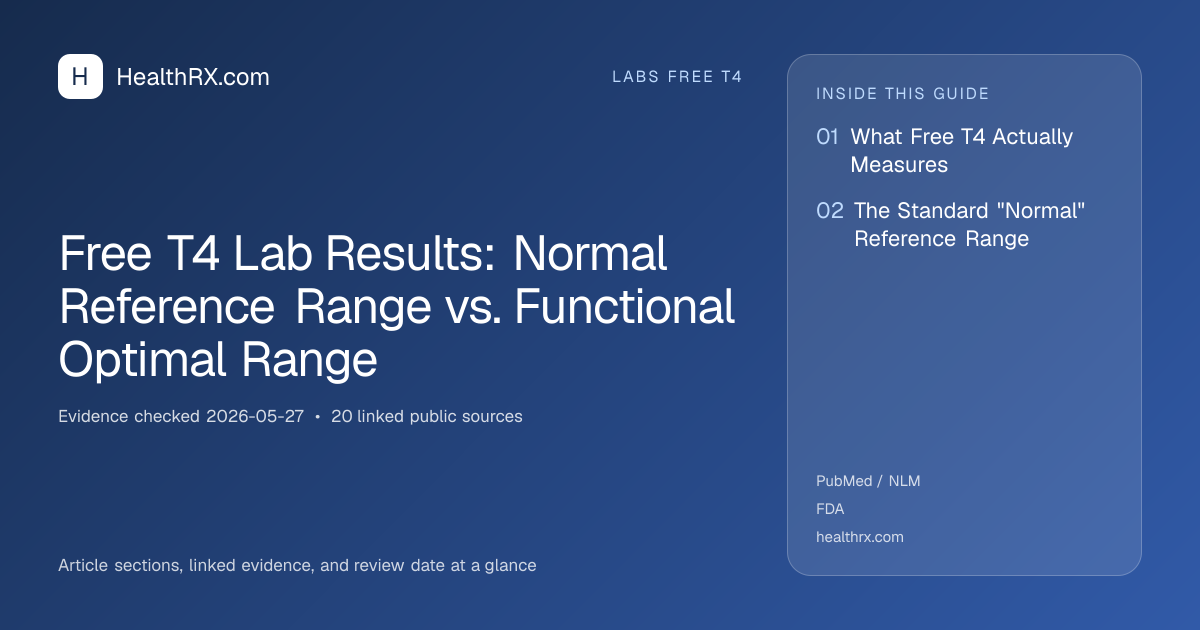 Evidence overview for Free T4 Lab Results: Normal Reference Range vs. Functional Optimal Range