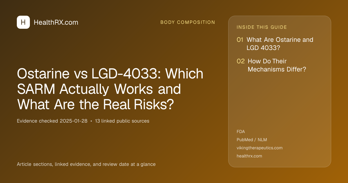 Evidence overview for Ostarine vs LGD-4033: Which SARM Actually Works and What Are the Real Risks?
