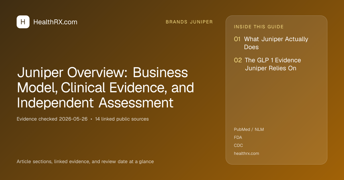 Evidence overview for Juniper Overview: Business Model, Clinical Evidence, and Independent Assessment