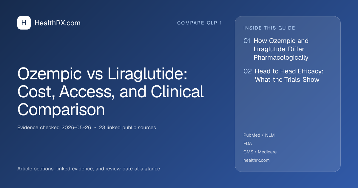 Evidence overview for Ozempic vs Liraglutide: Cost, Access, and Clinical Comparison