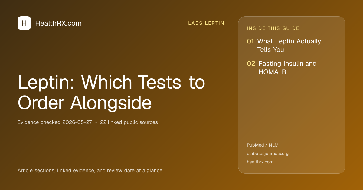 Evidence overview for Leptin: Which Tests to Order Alongside