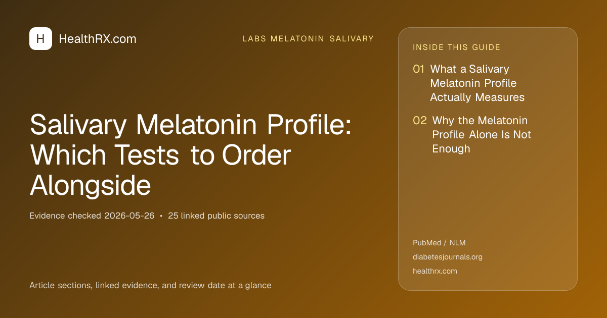 Evidence overview for Salivary Melatonin Profile: Which Tests to Order Alongside