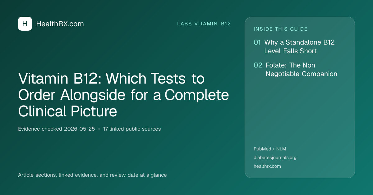 Evidence overview for Vitamin B12: Which Tests to Order Alongside for a Complete Clinical Picture