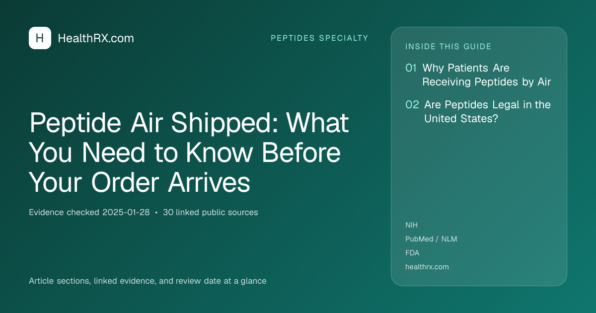 Evidence overview for Peptide Air Shipped: What You Need to Know Before Your Order Arrives
