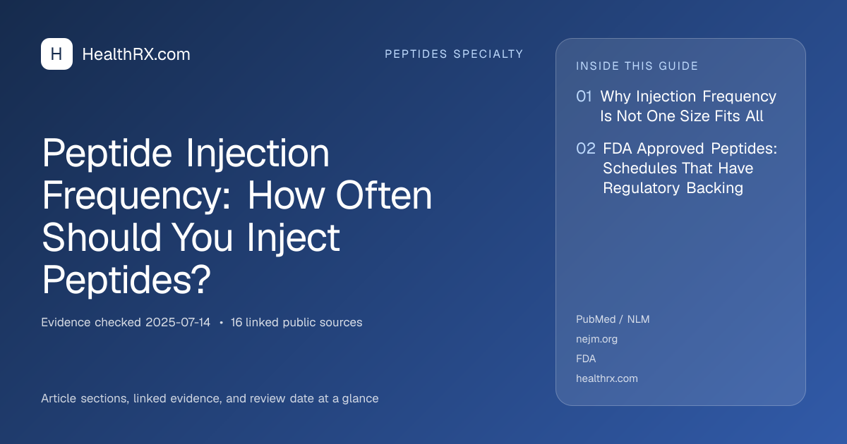Evidence overview for Peptide Injection Frequency: How Often Should You Inject Peptides?