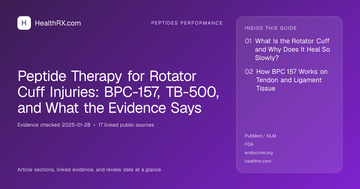 Evidence overview for Peptide Therapy for Rotator Cuff Injuries: BPC-157, TB-500, and What the Evidence Says