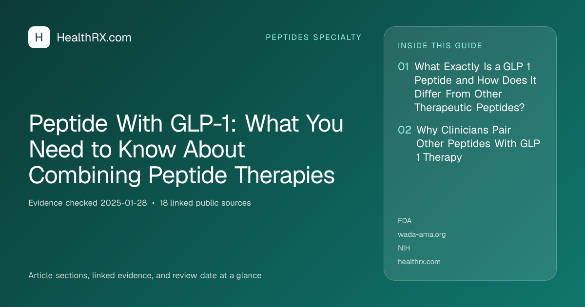 Evidence overview for Peptide With GLP-1: What You Need to Know About Combining Peptide Therapies