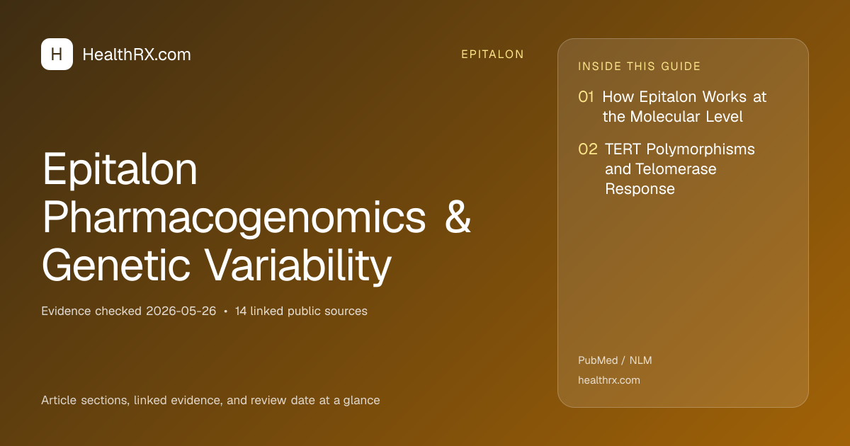 Evidence overview for Epitalon Pharmacogenomics & Genetic Variability