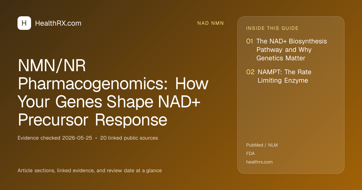 Evidence overview for nad nmn: NMN/NR Pharmacogenomics: How Your Genes Shape NAD+ Precursor Response