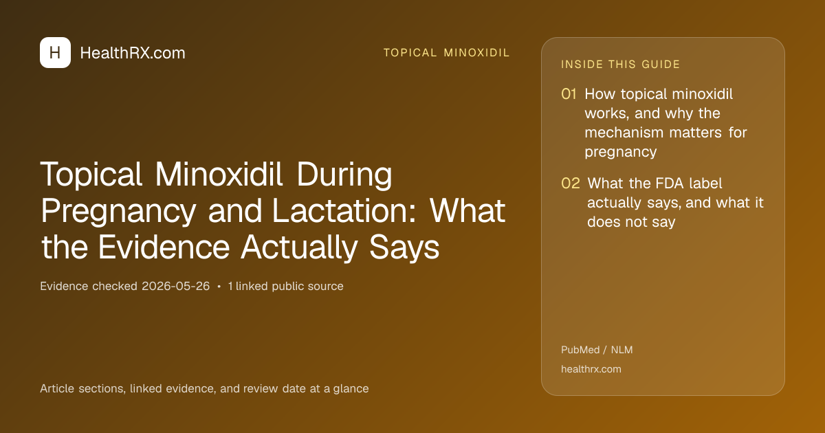 Evidence overview for Topical Minoxidil During Pregnancy and Lactation: What the Evidence Actually Says