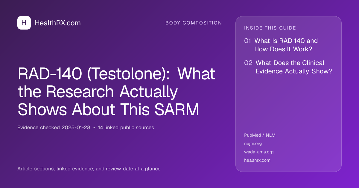 Evidence overview for body composition: RAD-140 (Testolone): What the Research Actually Shows About This SARM