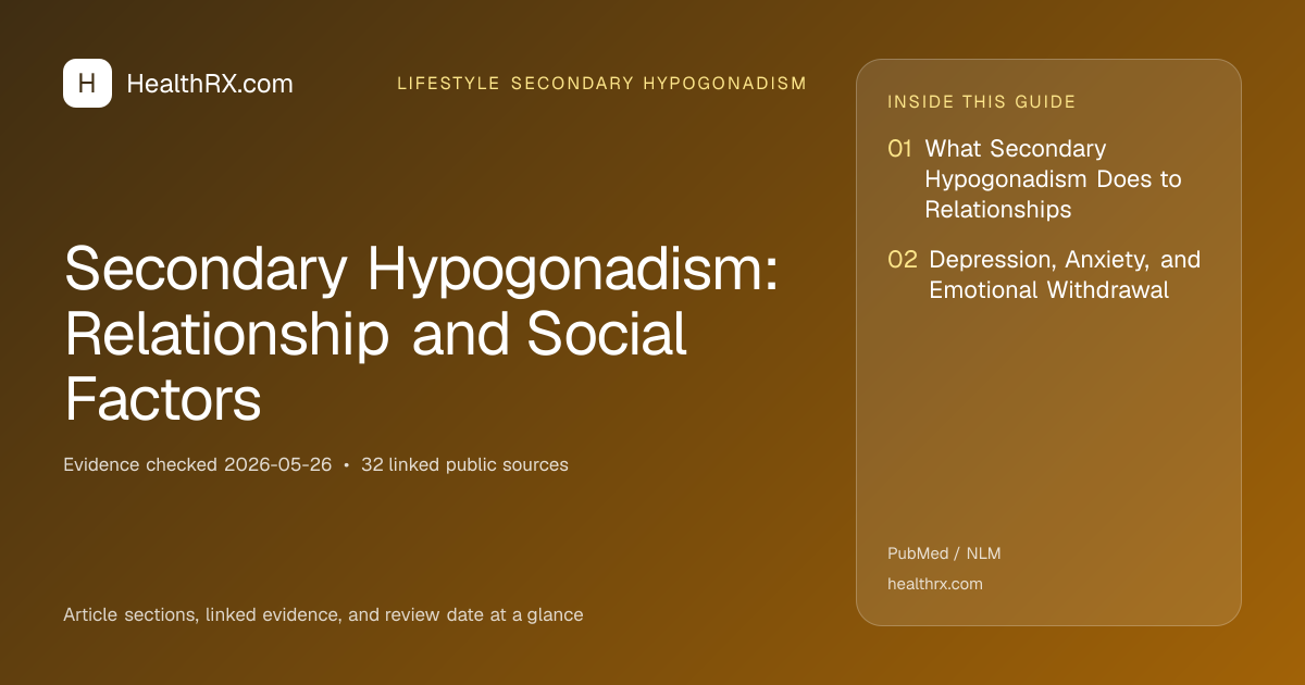 Evidence overview for Secondary Hypogonadism: Relationship and Social Factors